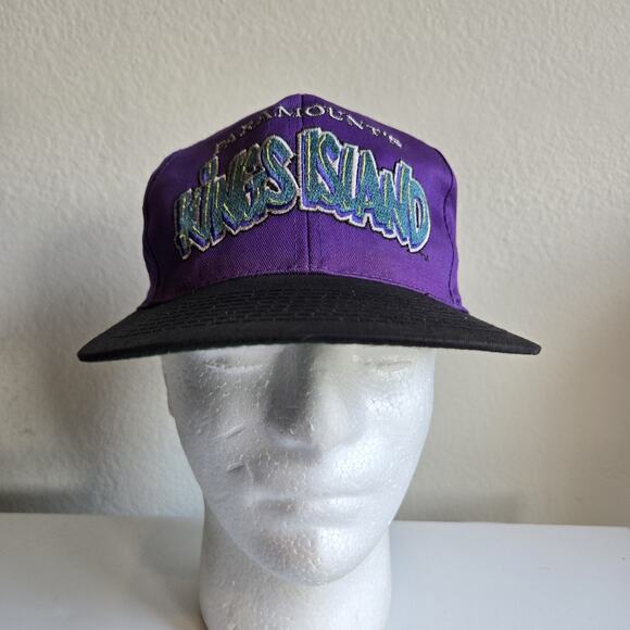 Vintage Paramounts Kings Island Graffiti Snapback Hat Cap‎ Purple - Picture 2 of 8